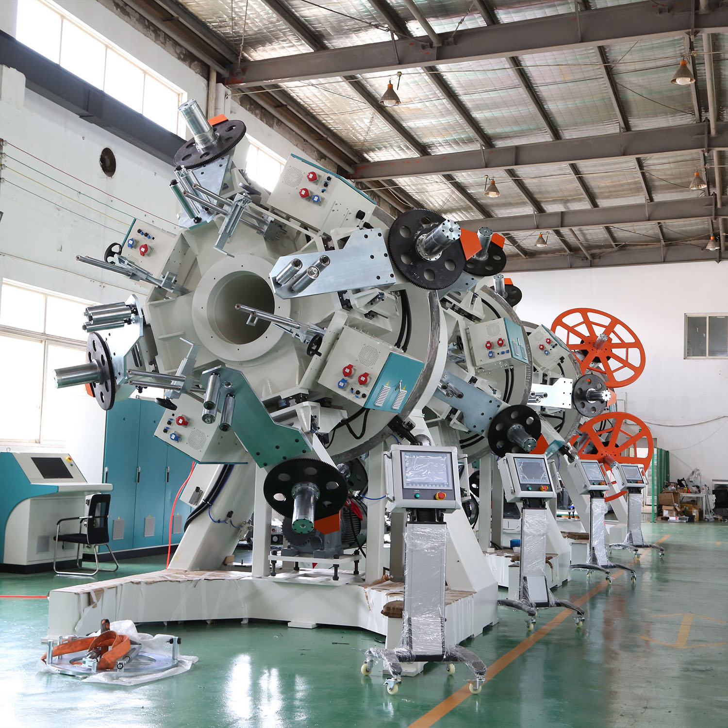 Glass fiber tape winding reinforced composite pipe production equipment