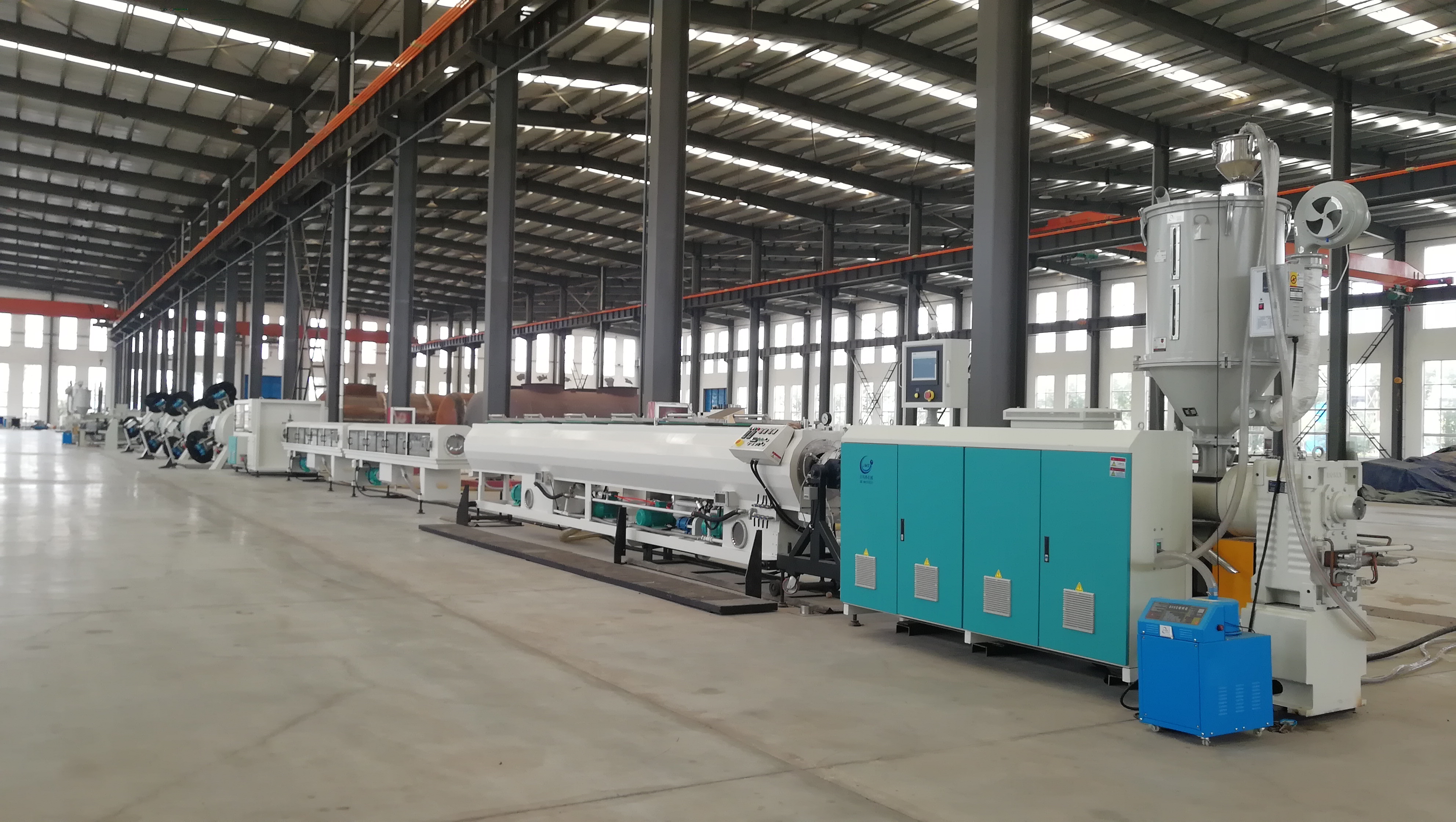 RTP production line inner pipe extruder (PE/PP extrusion) and outer protective coating unit – dual-layer co-extrusion process