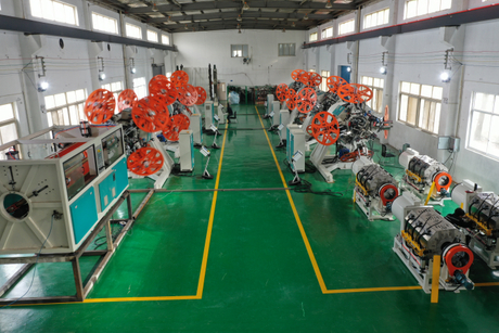 RTP glass fiber tape winding reinforced composite pipe production line overall view - inner extruder + winding unit + outer coating section 1.JPG