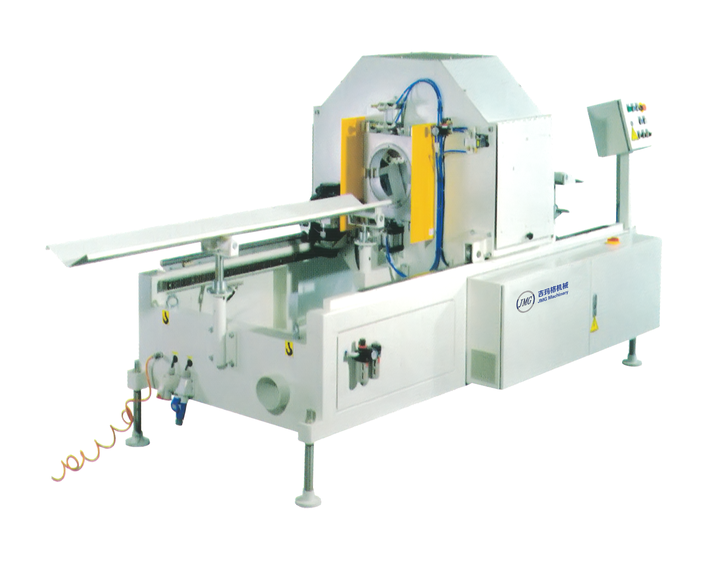 Chipless pipe cutter for RTP/TCP lines – pneumatic blade, clean cut for 4-10 inch diameters